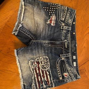 Miss me patriotic shorts. Never worn size 32 but run small